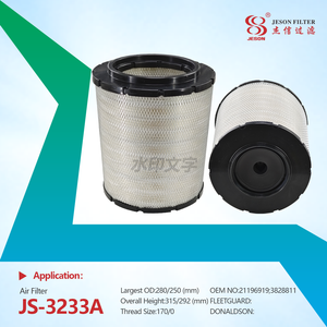 JS-3233A Construction Machinery Equipment air Filter Generator Set air Filter 21196919