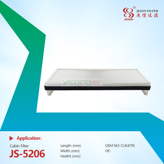 JS-5206 VUEXE Hot Selling High Quality Good Cabin Truck Air Filter CUK4795 AF55719 E954LC01 P786092 E954LC LAK154 Use for MANN