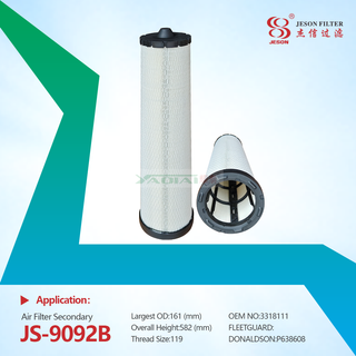 JS-9092AB For CAT Excavator Engine air Filter Main Core 5771436 Safety Core 3318111 Wholesale air Filter