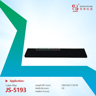 JS-5193 OEM Quality Construction Machinery Cabin Air Filter 111-8738/1118738 Specific Category Product