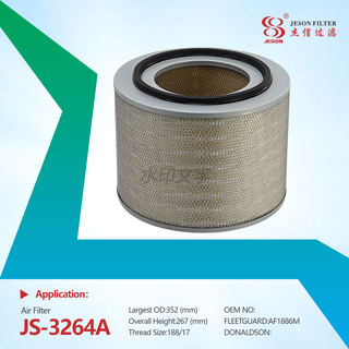 JS-3264A Factory Price High Quality Hot Sale Air Filter for Truck Tractor Diesel Engines Parts AF1886M