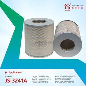 JS-3241A Heavy Duty Truck Mining Equipment Engine Air Filter Element 124721 299265 AF265 P133713