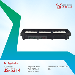 JS-5214 Heavy Duty Truck Excavator Tractor Cab Air Filter Elements Al225552 Al177185 Al177184 Af26672 P789129 Cu59161 SC 90015