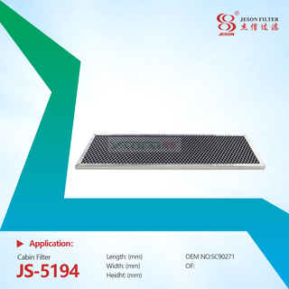 JS-5194 New Cab Air Fresh Filter Auto Parts Cabin Air Filter 57516098 2657516098 2657.5160.98 2657516106 57516098 SC 90271 SC90271