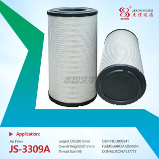 JS-3309AB Heavy Machinery Air Filter Element P53-7778 SA16191 132151A1 3808941 3808942 AF25460M AF25461M P537778 P537779