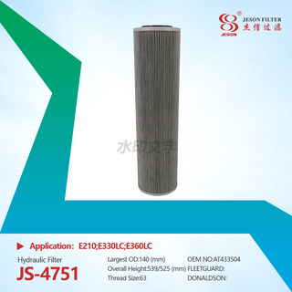 JS-4751 New Excavator Tractors Agricultural Machinery Engine Parts Hydraulic Return Filter Oil Filter element At433504 SH 630141