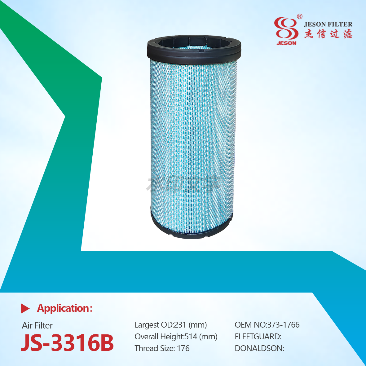 JS-3316AB 373-1765 3731765 Air Cleaner Outer 290-8676 2908676 Kit Gasket 6E-5378 6E5378 Valve Group-Relief 3P-9394 Machinery Engine Parts