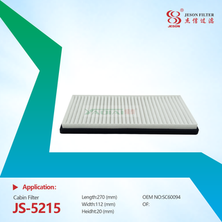 JS-5215 YAOTAI Hot Sale Spare Parts Cabin Air Filter 333/C7305 P647958 SC60094