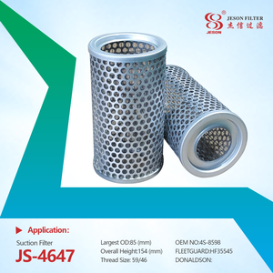 JS-4647 4S-8598 Stainless Steel Hydraulic Oil Return Filter element 4S8598 3S3875