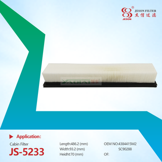 JS-5233 Supply Hot Sale Cabin Air Filter WCA105554 KPG1099 4284929M1 4384415M2 4284929M2 New Condition for Tractor Parts