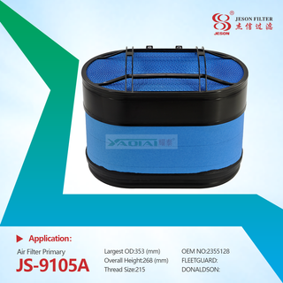 JS-9105AB Heavy Truck Engine Parts Air Cleaner Filter 2355128 2355129 2437389 Air Filter Truck Spare Parts-HoneyComb Air Filter
