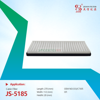 JS-5185 333/C7305 YAOTAI Hot Sale Spare Parts Cabin Air Filter 333/C7305 P647958 SC60094