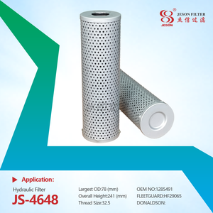 JS-4648 1285491 01285491 P502625 SH53305 QAK2508 HF29065 Hydraulic Oil Filter element