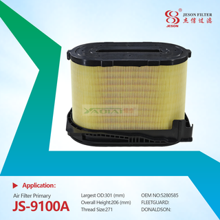 JS-9100A Factory Hot Sale Honeycomb Air Filter Element Truck Engine Parts 3466687 5280585 P639058