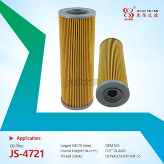JS-4721 High Quality Hydraulic Filter Element for Excavator Parts Wholesale of P760151 P760155 P760327 P550042 Replace for CAT