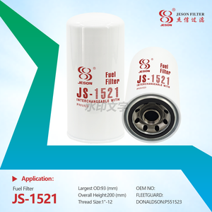 JS-1521 High Quality Heavy Duty Truck Excavator Spare Parts Fuel Filter Element P551523 FF5935 for Construction Machinery