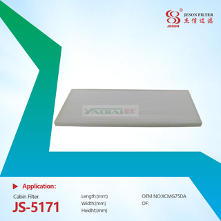 JS-5171 For XCMG Original XE55 60D 65 75DA Excavator Cab Original air Conditioning Filter element Filter Mesh Accessories