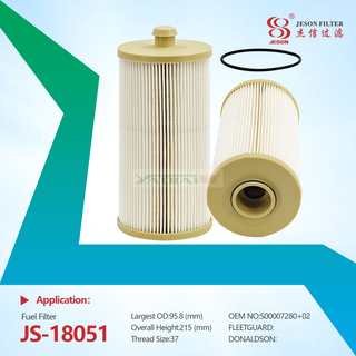 JS-18051 New Diesel Truck Fuel Filter Element S00007280+02 860140475 S00036387+01 J6000-1105300-614 L4700-1105350 S00036385+01