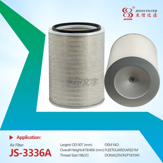 JS-3336A Factory Supply Replacement Air Intake Filter for Truck Auto Parts Excavators Engine Parts P181041 AF821M