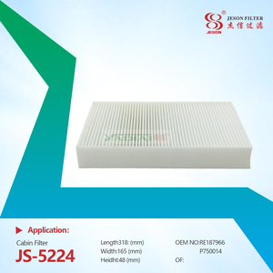 JS-5224 Hot Sale Cabin Air Filter Panel Ventilation RE187966 P750014 RE165044 RE165004
