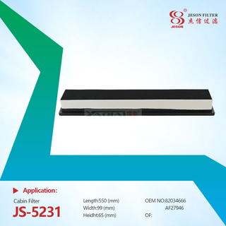 JS-5231 Agricultural Machinery Cabin Air Filter SC90127 87726675 82022328 ACP355 DGMKL69539 PA5396 AF27946 PA5396 for Excavator