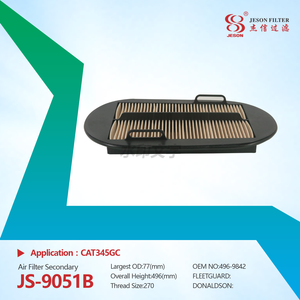 JS-9051AB Original New High-Efficiency Honeycomb Air Filter for CAT Excavator Model 496-9841 & 496-9842 from 4969841 & 4969842
