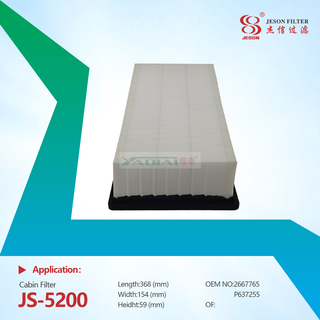 JS-5200 Factory Excavator Accessories Air Conditioning Filter 7176099 2667765 2593222 Cabin Air Filter Element 7176099