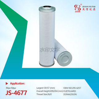 JS-4677 Automatic Transmission Filter Hydraulic Oil Filter element 39122400 295-6257 Hydraulic Filter Cartridge