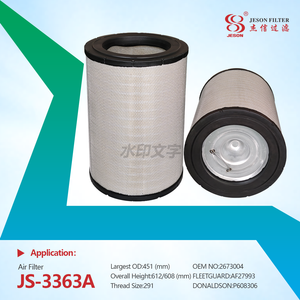 JS-3363AB Heavy Truck Primary Air Filter RS5744 AF27994 2673004 2673005 P608305 P608306 New Condition