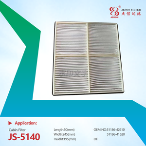 JS-5140 Factory Wholesale High Quality High Performance Air Filter OE 51186-42610 KHR27260 Cabin Air Filter