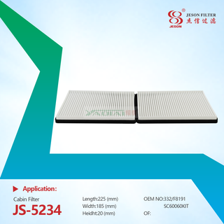 JS-5234 Truck Engine Parts Cabin Air Filter element 332F/8191 30/926020 30/926362 30/926020R CA-43030 CA43030S 332F8191 332/F8191