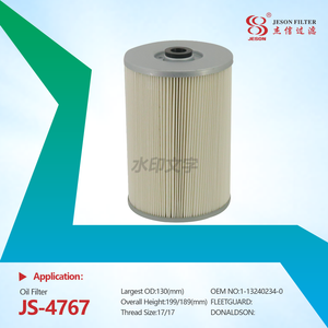 JS-4767 Excavator Accessories O-1530 Oil Filter Replacement for Isuzu 1-13240234-0 P502352