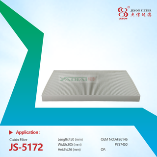 JS-5172 Factory Truck Spare Parts Cabin Air Filter PA5336 CU4594 AF26146 P787450 504024890 93501E 26500033000 CU4594 E1908LI 2995964