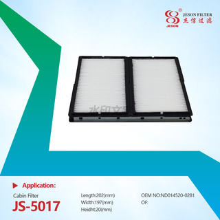 JS-5017 Cab Air Filter Element ND014520-0281 ND014540-0280 for KOMATSU Loader 77Z-97-00010