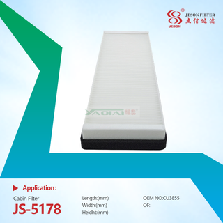 JS-5178 Mercedes-Benz Actros Cabin Air Filter 0008301218 A0008301218 CU3855 - OEM Quality for Clean Cabin Air and HVAC System Efficiency