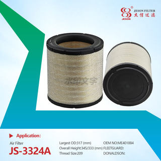 JS-3324A Truck Engine Parts Air Filter ME401884 A-1071 Heavy Duty Truck Air Filter Element
