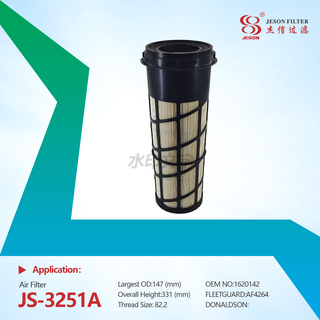 JS-3251A Diesel Truck Engine Air Filter for Kobelco Model 1620142 Af4264 Pa5582 P603916 P616742 New Condition