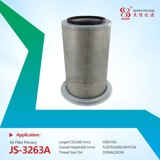JS-3263AB Best Aftermarket Good Quality Air Filter AF4980KM P772531 P770678 A-7619 AF4761M 01930602 RE42725 97387973 700055856