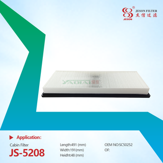 JS-5208 Excavate Cabin air Filter 501153D1 SC50252 HLX-4708 for CHALLENGER